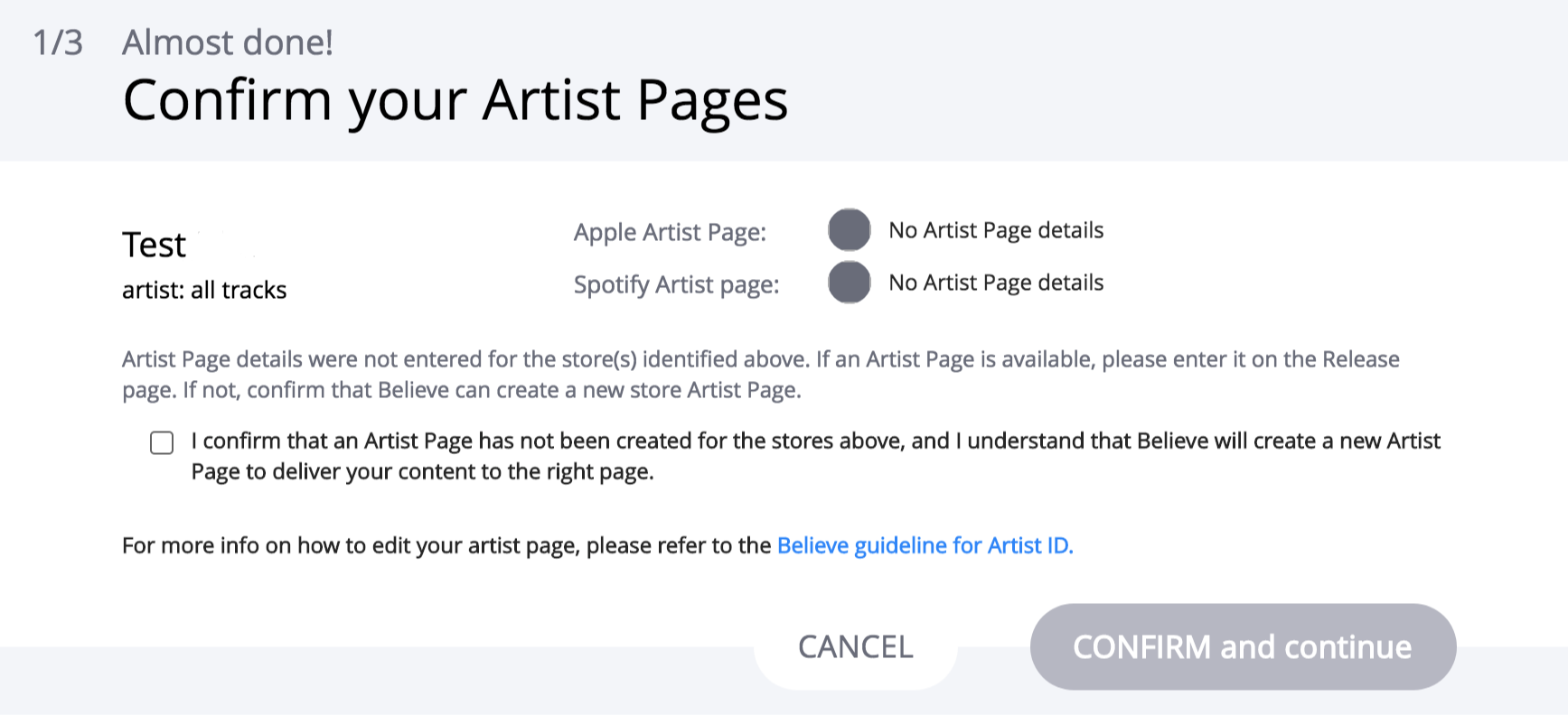 How To Add Your Store Artist Id In The Backstage Believe Digital